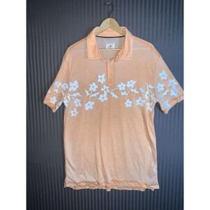 Hawaiian Surf SUPPLY Men's Short Sleeve Button Down Size XL Orange White